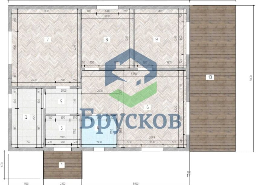 схема деревянного дома